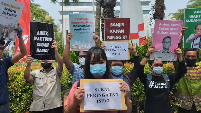 Koalisi Perjuangan Warga Jakarta (Kopaja) beri  Gubernur DKI Jakarta Anies Baswedan Surat Peringatan 2 (SP2)