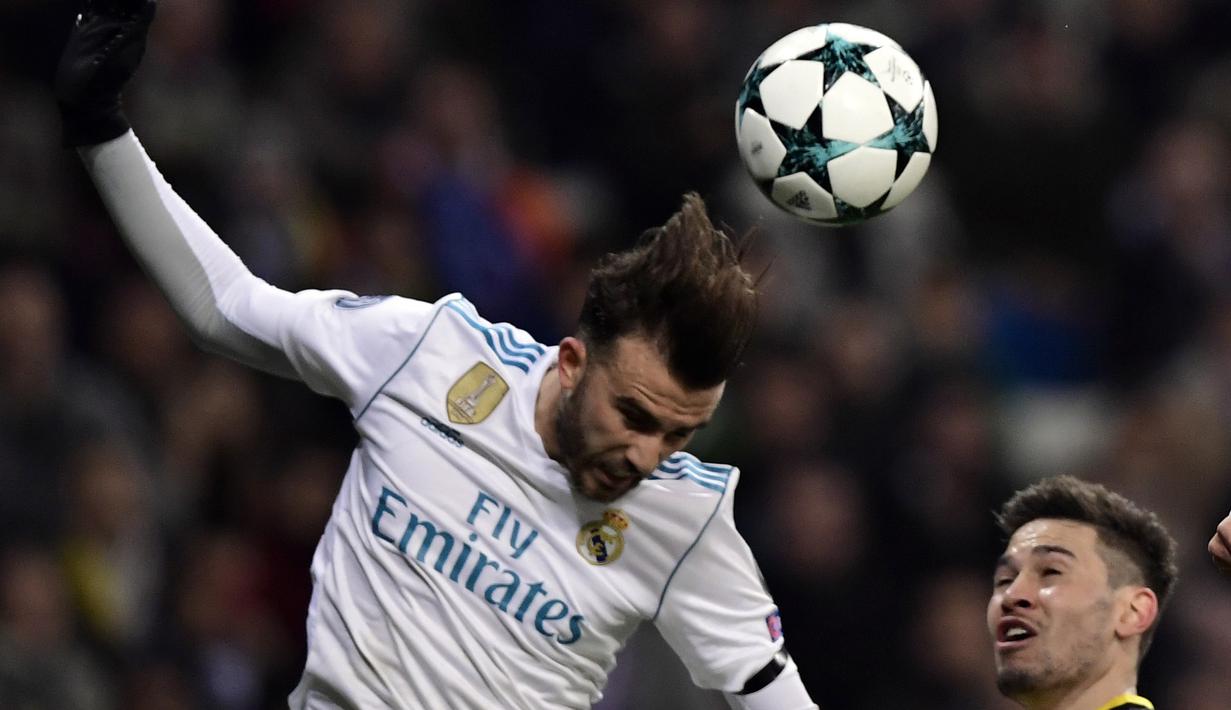 Pemain Real Madrid, Borja Mayoral (kiri) telah mencetak empat gol untuk Los Blancos, torehan gol tersebut memabawanya masuk dalam daftar top scorer sementara klub. (AFP/Javier Soriano)