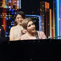 Maia Estianty, Dul Jaelani dan Tiara Anugerah Konser Kemenangan Indonesian Idol, Senin (9/3/2020). (Bambang E Ros/Fimela.com)