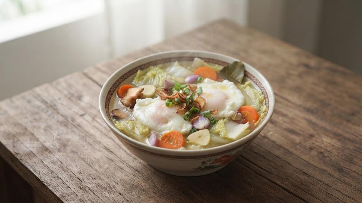 Resep Sawi Putih Telur Kuah Bening, Sajian Hangat yang Praktis dan Menggugah Selera