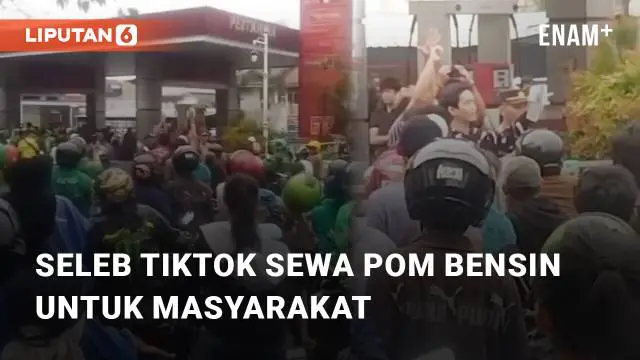 VIDEO: Viral Seleb TikTok Sewa Pom Bensin Untuk Dibagikan ke Masyarakat