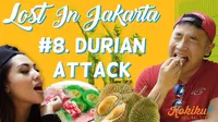 Di episode ketujuh ini Ben memberanikan dirinya untuk mencoba buah durian untuk pertama kalinya. Seperti apa serunya? (Foto: Kokiku Tv)
