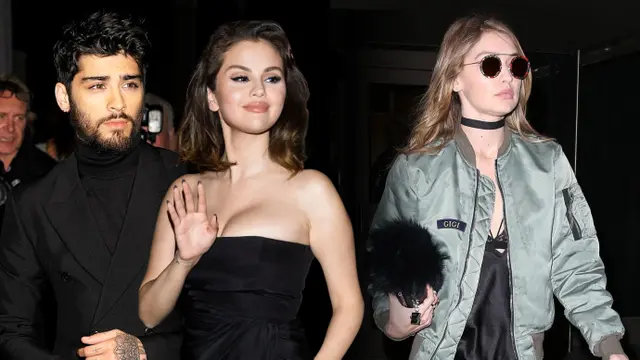 Selena Gomez, Zayn Malik, dan Gigi Hadid tampak memukau dengan penampilan khas mereka masing-masing.