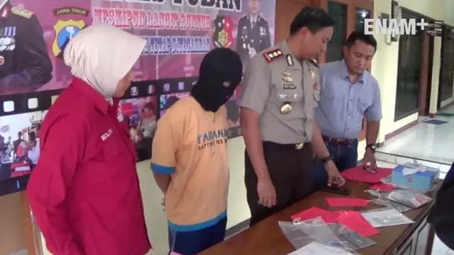 Polres Tuban Jawa Timur menangkap pelaku penjual kunci jawaban UNBK yang berhasil menipu ratusan siswa Jumat (7/4/2017)