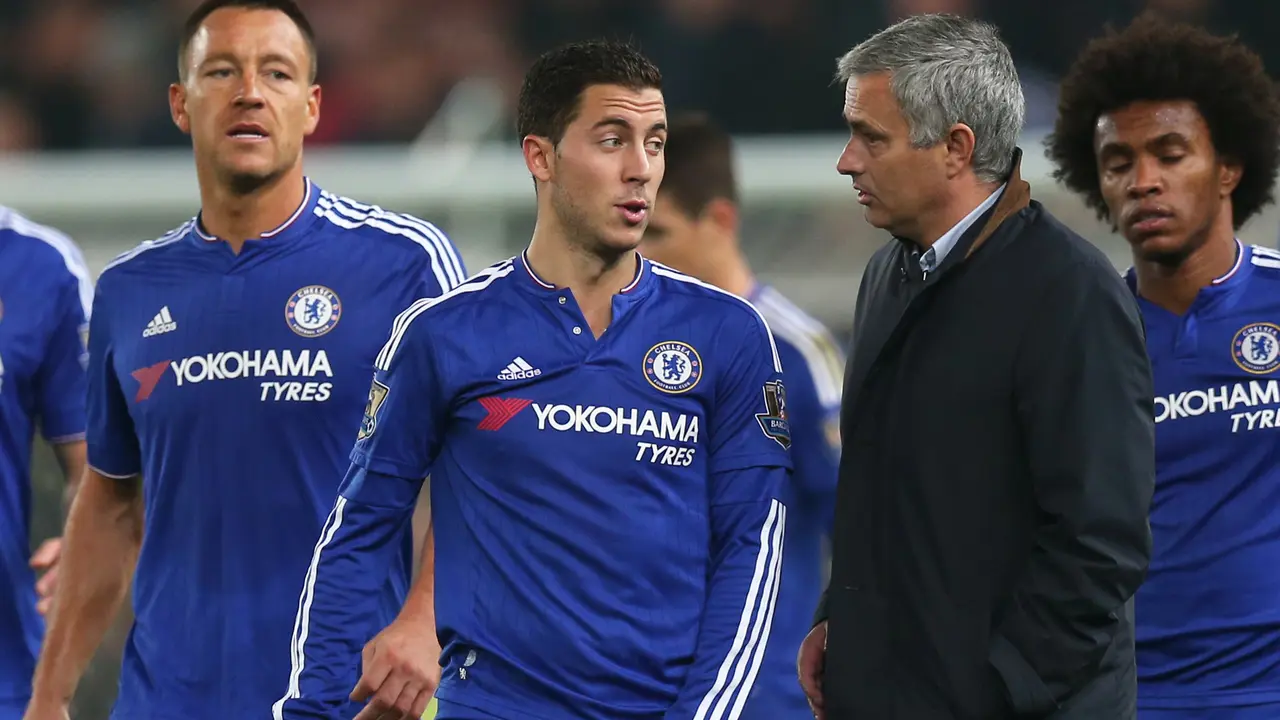 Jose Mourinho dan Eden Hazard