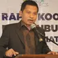Ma'ruf Cahyono saat memberikan sambutan dalam acara Rapat Koordinasi (Rakor) awal tahun 2019 Biro Humas Setjen MPR RI, di Bogor, Jawa Barat, Jumat (11/01/2019).