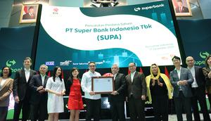 Pencatatan perdana saham PT Super Bank Indonesia Tbk (SUPA), Rabu, (17/12/2025). (Foto: BEI)