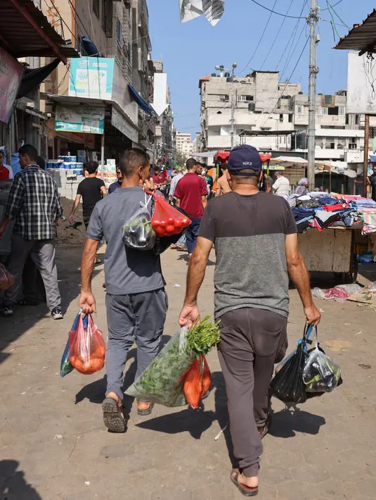 Militer Israel menggempur Jalur Gaza dengan serangan udara ganas untuk membalas serangan mematikan Hamas pada akhir pekan lalu. (Mohammed ABED / AFP)