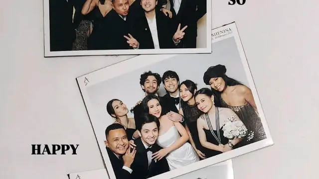 Para Pemain Film Tampil dengan Gaun Hitam di Resepsi Pernikahan Angga dan Shenina Cinnamon [@hagaipakan]