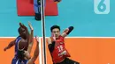 Jakarta Bhayangkara Presisi yang tampil impresif mampu menyamakan kedudukan di set kedua dengan skor 25-22. (Liputan6.com/Helmi Fithriansyah)