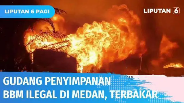 Sebuah gudang yang diduga jadi tempat penyimpanan BBM ilegal di Medan Marelan, Medan, ludes terbakar. Besarnya kobaran api membuat tujuh rumah di sekitarnya ikut terbakar.