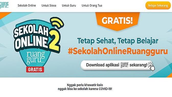 Ruangguru Kembali Buka Sekolah Online Gratis Tekno Liputan6 Com