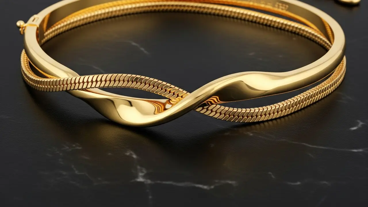 9 Model Gelang Emas Bangle Kombinasi Snake Chain untuk Tampilan Elegan, Memikat Hati