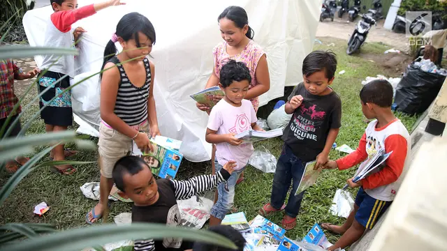 Portrait Anak-anak Pengungsi Erupsi Gunung Agung