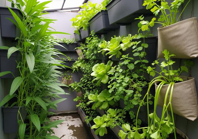 Kebun Sayur Gantung di Dinding Teras/Inspirasi Kebun Sayur Mini untuk Teras Kecil yang Teduh (Sumber; gemini.com)