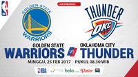 Jadwal NBA, Golden State Warriors Vs Oklahoma City Thunder. (Bola.com/Dody Iryawan)