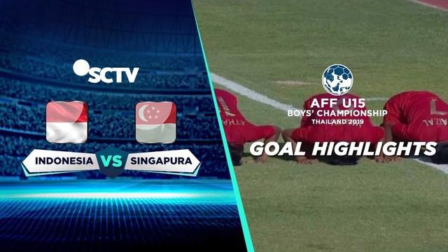 Berita video gol-gol yang dicetak Timnas Indonesia U-15 saat menghadapi Singapura U-15 di Piala AFF U-15 2019, Senin (29/7/2019).