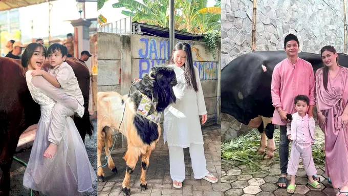 8 Gaya Seleb Bareng Hewan Kurbannya di Idul Adha 2024, dari Fuji An hingga Vicky Shu