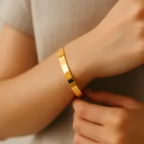 Model Gelang Emas Plat Polos untuk Investasi