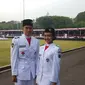Paskibraka 2017 perwakilan DKI Jakarta Evan William dan Ratu Sarah Nadia Lubis. (Liputan6.com/Aditya Eka Prawira)