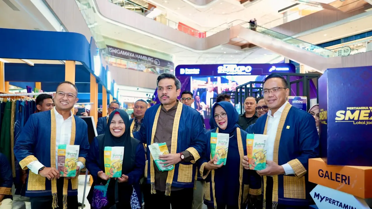 Menteri UMKM Maman Abdurrahman saat membuka Pertamina Small Medium Enterprise Expo (SMEXPO) 2025 di Tangerang Selatan. (Foto: Istimewa)