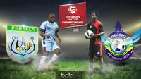 Duel Persela vs Gresik United, Dzumafo Herman Epandi dan Emile Mbamba (bola.com/Rudi Riana)