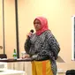 Deputi Bidang Strategi dan Kerja Sama PPATK Tuti Wahyuningsih dalam diskusi Optimalisasi Pencegahan dan Pemberantasan TPPU, TPPT dan Pendanaan Proliferasi Senjata Pemusnah Massal (PPSPM) untuk mendukung Program Green Ekonomi, Kesuksesan Pemilu 2024 dan Kiprah Indonesia dalam Keanggotaan FATF, di Bogor, Selasa (27/6/2023). (Tira/Liputan6.com)