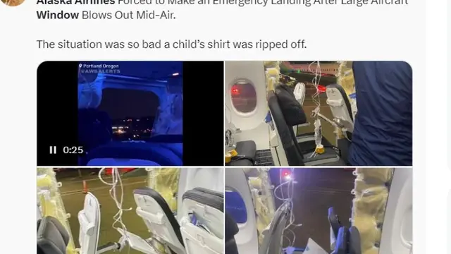 Jendela Pesawat Alaska Airlines yang Terlepas di Udara Ditemukan di Halaman Rumah Warga
