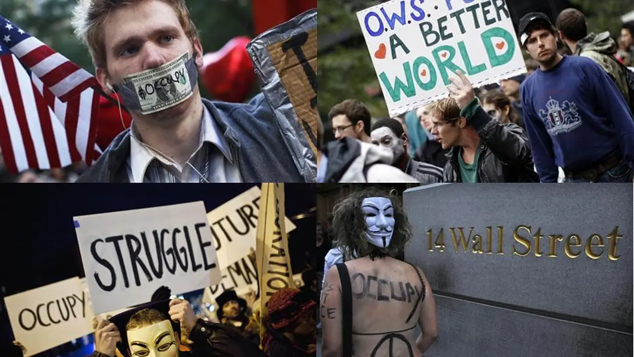 Aksi protes Occupy Wall Street di AS