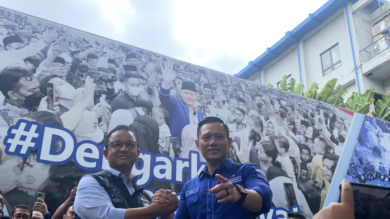 Gubernur DKI Jakarta Anies Baswedan dan Ketua Umum Partai Demokrat Agus Harimurti Yudhoyono (AHY), Jumat (7/10/2022).