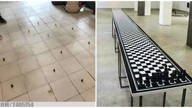 Potret Papan Catur Ini Nyeleneh Abis, Bikin Bingung Namun Kreatif