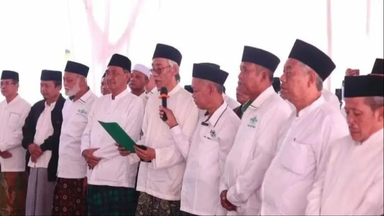 Pimpinan NU di tingkat Jateng membacakan pernyataan sikap