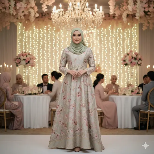 Baju batik wanita untuk menghadiri pesta pernikahan (Foto: Gemini AI)