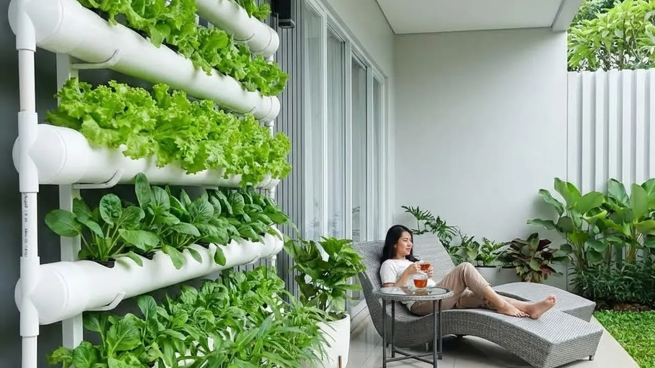 Desain Teras Rumah Kecil Tapi Asri dengan Kebun Vertikal