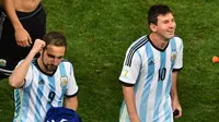 Gonzalo Higuain dan Lionel Messi (GABRIEL BOUYS / AFP)
