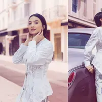 Belum usia parade busana Raline Shah yang hadiri Festival Film Cannes di Prancis. Baru-baru ini,  Raline Shah kembali tampil dengan busana rancangan desainer Tanah Air. [@ralineshah]