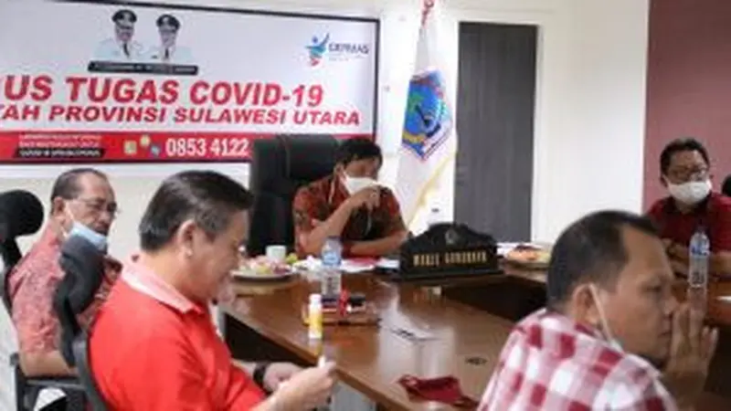 Rapat pembahasan persiapan Pilkada sesuai dengan protokol Covid-19 di Sulut.