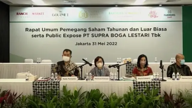 Paparan publik PT Supra Boga Lestari Tbk (RANC), Selasa (31/5/2022) (Foto: tangkapan layar/Pipit I.R)