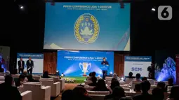 Ketua Umum PSSI Erick Thohir mengatakan kompetisi kasta tertinggi di Indonesia itu kini tidak akan kalah dari Premier League di Inggris. (Liputan6.com/Angga Yuniar)