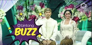 Dewi Perssik dan Angga terlihat memukau dengan kebaya putih dalam acara resepsi di Indonesia Keren 3
