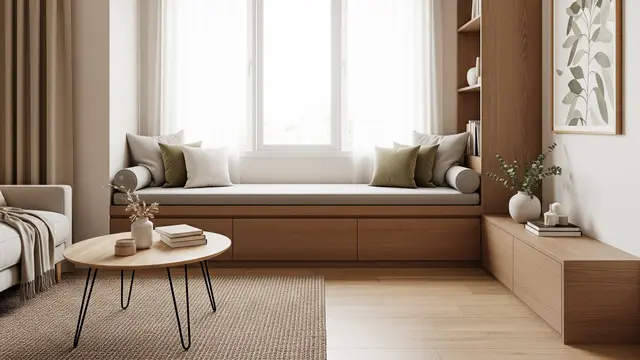 Bench Built-In Menyatu dengan Dinding