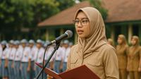 Ilustrasi pidato Hardiknas (Foto: ChatGPT)