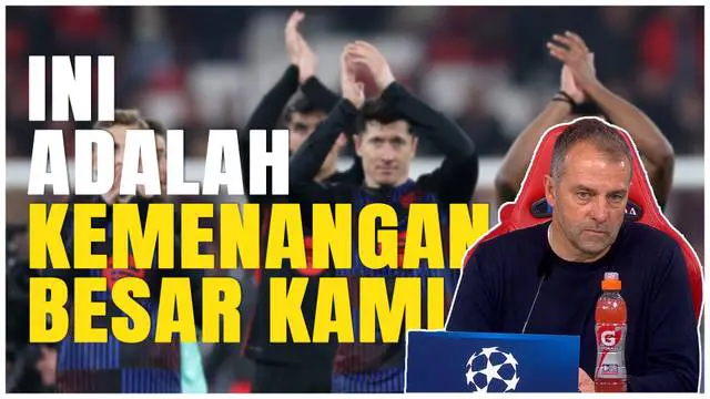 VIDEO: Bermain dengan 10 Pemain, Hansi Flick Bangga Barcelona Menang atas Benfica