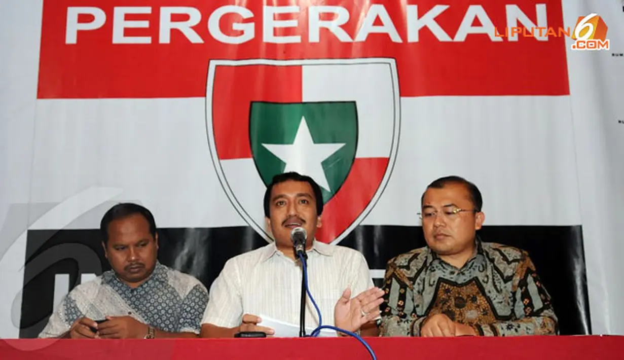 Makmun Murod (tengah) juga menegaskan jika tidak ada respon positif dalam satu minggu ke depan pihaknya akan melakukan pengecekan secara personal dan melaporkan hasil ke KPK (Liputan6.com/Helmi Fithriansyah)