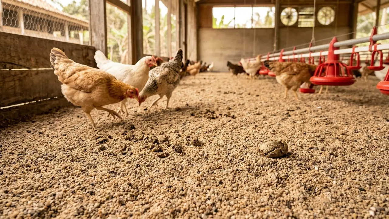 Bahan Alas Kandang Ayam yang Tidak Mudah Menggumpal Saat Terkena Kotoran