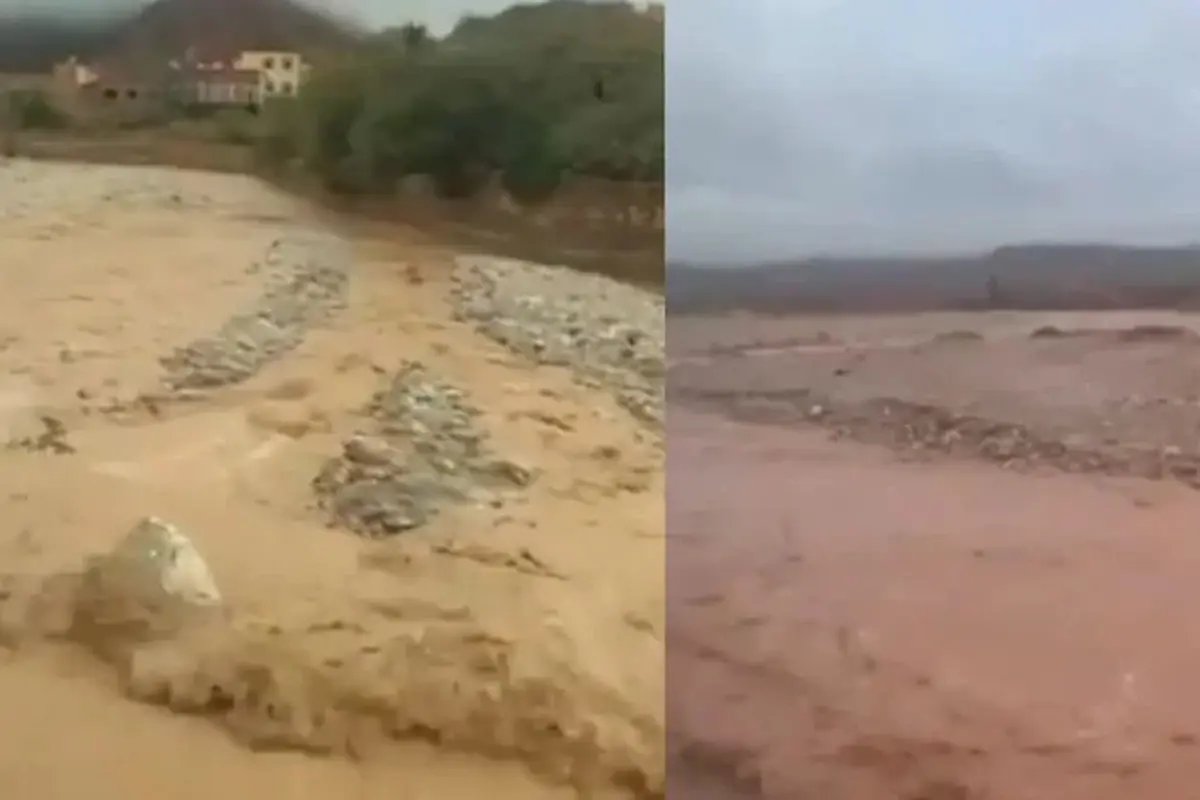 Gurun Sahara banjir. (AP)