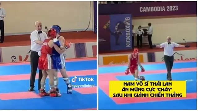 Momen Atlet Kick Boxing Thailand saat Selebrasi di SEA Games 2023 Jadi Sorotan, Tetap Slay