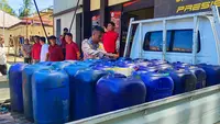 BBM subsidi ilegal yang diamankan oleh Polda Gorontalo (Arfandi Ibrahim/Liputan6.com)