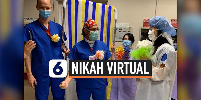 VIDEO: Akibat Corona, 2 Dokter Ini Menikah Secara Virtual