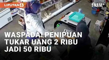 Aksi penipuan di kasir toko kembali terjadi. Kali ini pelaku seorang wanita berhasil mengelabui petugas kasir dengan modus tukar uang. Awalnya pelaku menerima uang kembalian, namun kembali ke kasir seolah-olah salah menerima nominal uang.